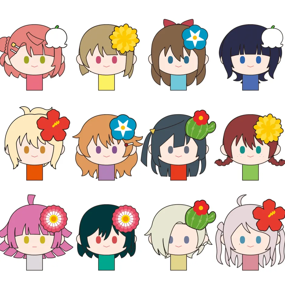 Love Live! Nijigasaki High School Idol Club FLOWER MUSIC LIVE Boooooom Boooooom Bee!! Face Mascot Hot