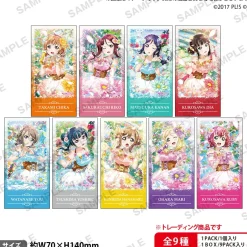 Love Live! School Idol Festival Aqours Flower Circle Ver. Trading Ticket-Style Stickers (1 Pack) New