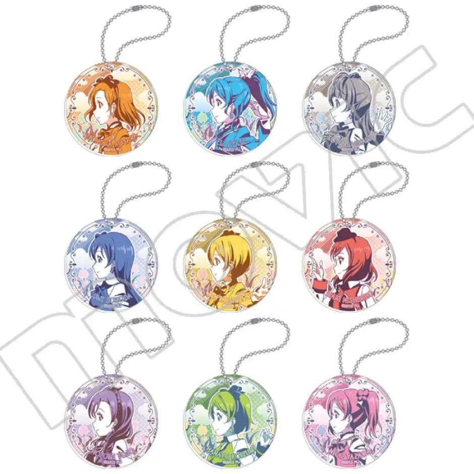 Collectable Toys>Love Live! School Idol Project Sunny Day Song B9 Acrylic Keychain Collection Box Set