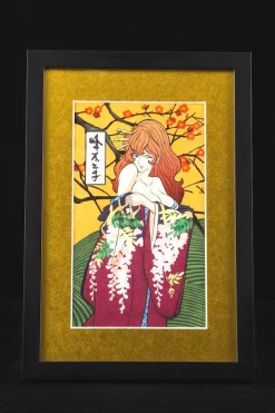 Lupin the Third Ukiyoe Woodblook Print - Fujiko Mine Hot