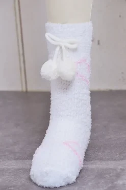 Footwear>Mafumafu Fluffy Heart Socks