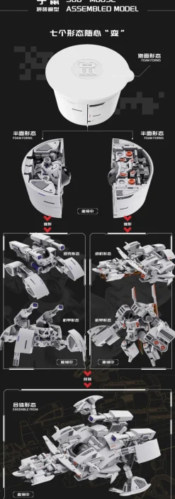 Mecha Beast in Cup Noodle Zodiac Mecha Series Rat Non-Scale Plastic Model Kit Best