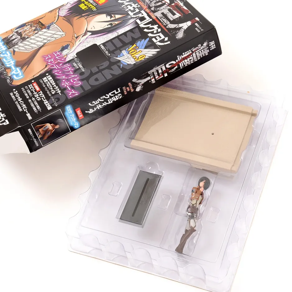 Anime & Manga Magazines>Monthly Attack on Titan Official Figure Collection Magazine Vol. 9 w/ Mikasa Ackerman Figure (Standing Ver.)