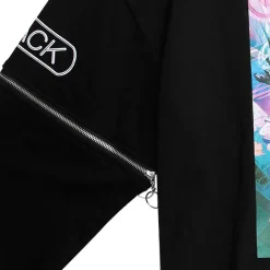murakaruki x LISTEN FLAVOR Zip Sleeve Hoodie Black Hot
