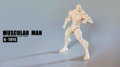 Action Figures>Muscular Man Body KT01A White Skin 1/12 Scale Action Figure