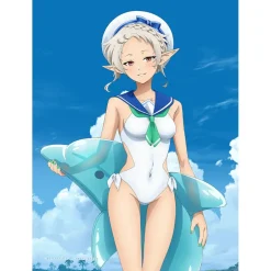 Mushoku Tensei: Jobless Reincarnation II W Suede B2 Tapestry Sylphiette: Marine Sailor Swimsuit Ver. Hot