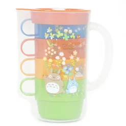 Mugs & Glasses>My Neighbor Totoro Totoro & Flowers Stackable Cup & Pitcher Set
