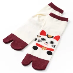 Roomwear & Sleepwear|Footwear>Nagomi Modern Women's Tabi Socks - Manekineko Ver. 2