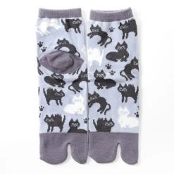 Roomwear & Sleepwear|Footwear>Nagomi Modern Women's Tabi Socks - Mattari Neko