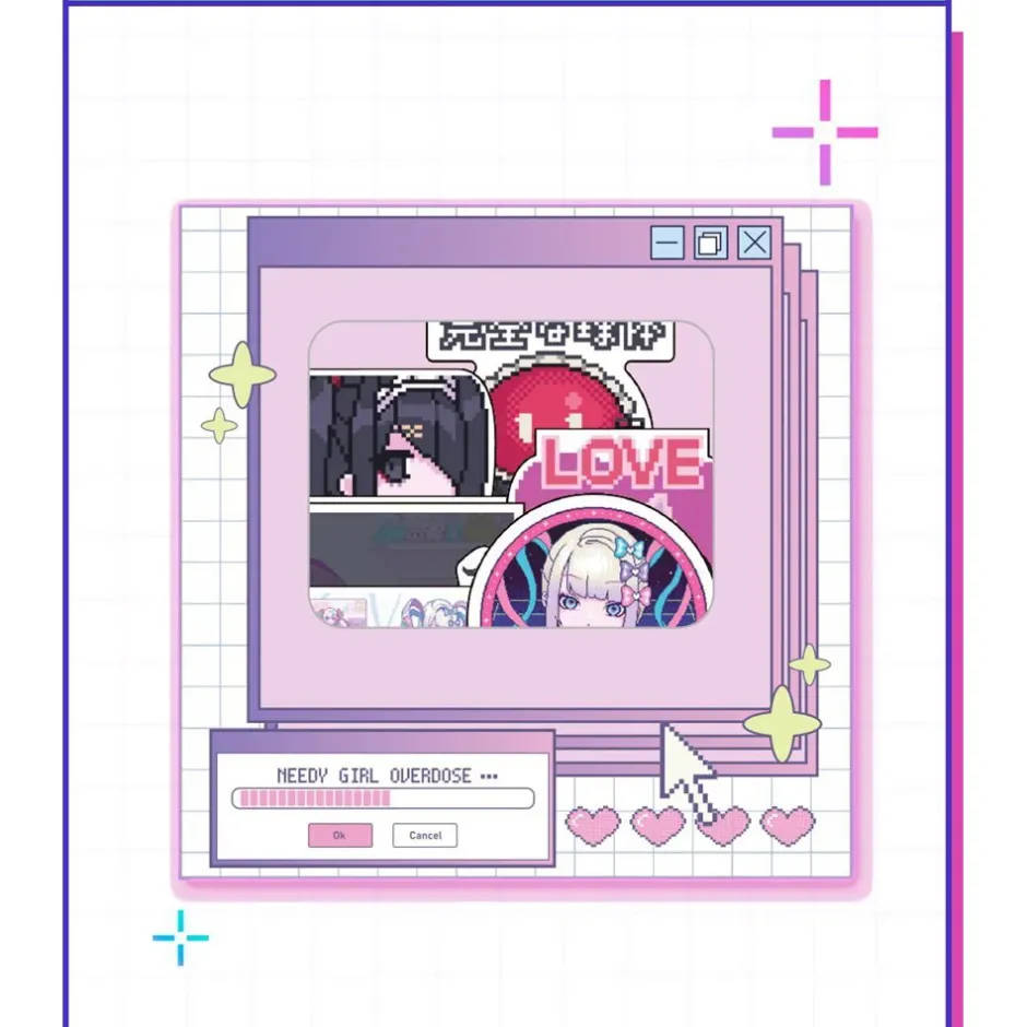 Stickers>Needy Streamer Overload Flake Stickers