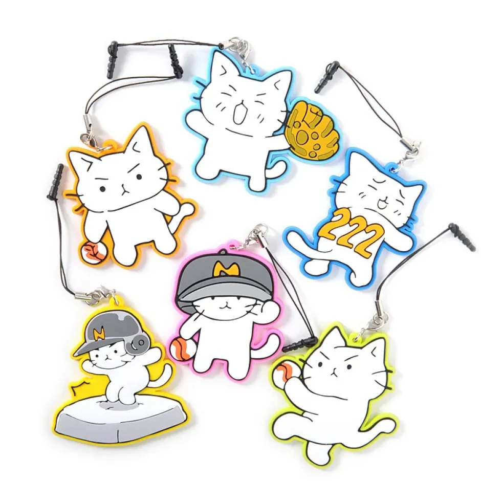 Smartphone Straps>Neko Pitcher Rubber Straps