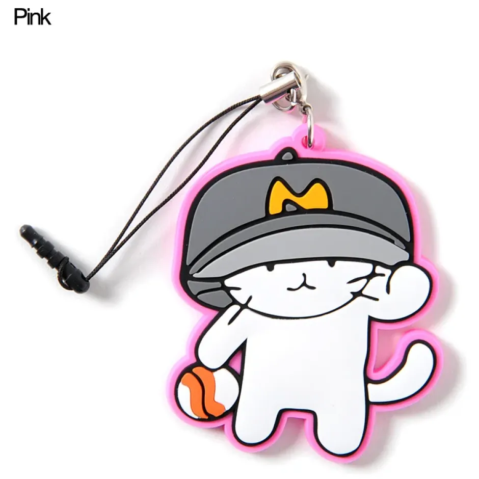 Smartphone Straps>Neko Pitcher Rubber Straps