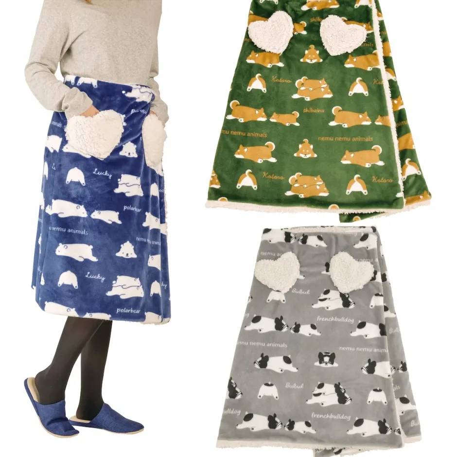 Blankets>Nemu Nemu Animals Printed Wrap Skirt Blanket Series