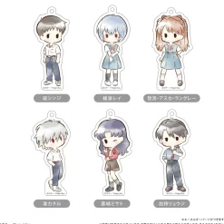 Neon Genesis Evangelion Retro Style Acrylic Keychain Box Set Clearance