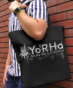 NieR: Automata Ver 1.1A YoRHa Corps Large Tote Bag Black Outlet