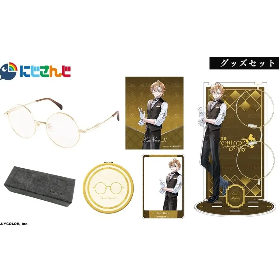NIJISANJI VOLTACTION Collaboration Glasses Fura Kanato Model & Goods Set Hot