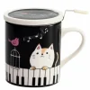 Mugs & Glasses>Nyanta Covered Tea Strainer Mug