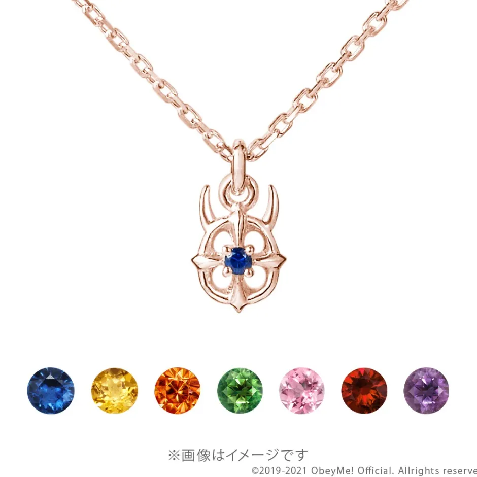 Jewelry & Hair Accessories>Obey Me! 10K Pink Gold Logo Necklace
