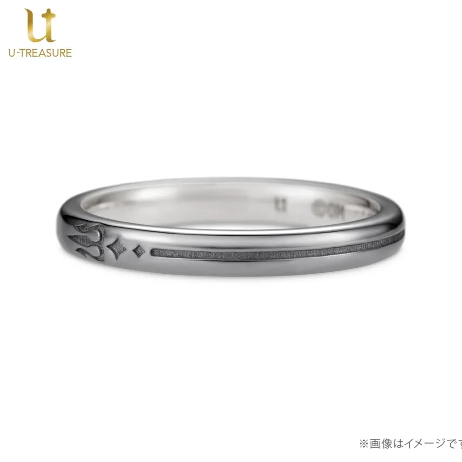 Jewelry & Hair Accessories>Obey Me! Lucifer Black-Coated Silver Ring