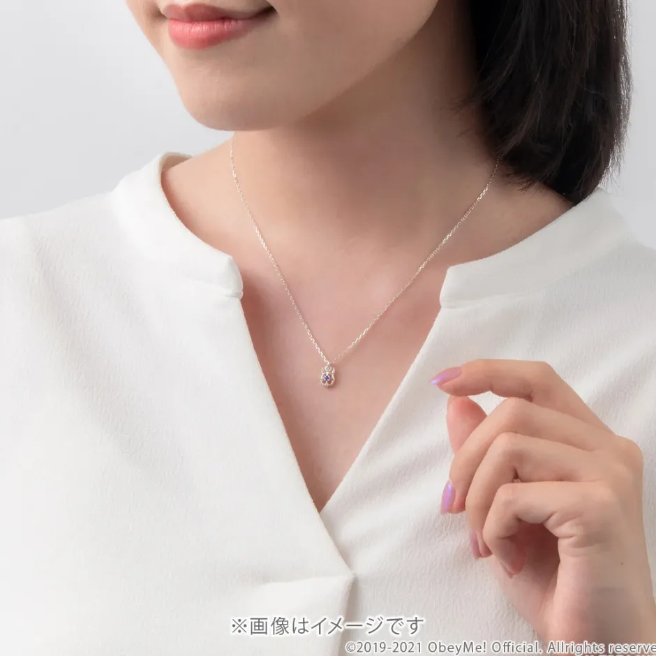 Obey Me! Silver Logo Necklace New