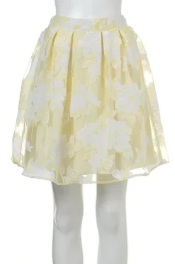 Bottoms>OLIVE des OLIVE Floral Organdy Skirt
