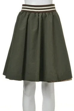 Bottoms>OLIVE des OLIVE Plaid x Solid Color Reversible Skirt