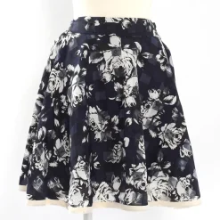 OLIVE des OLIVE Rose Pattern Sheer Check Skirt Discount