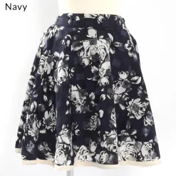 OLIVE des OLIVE Rose Pattern Sheer Check Skirt Discount