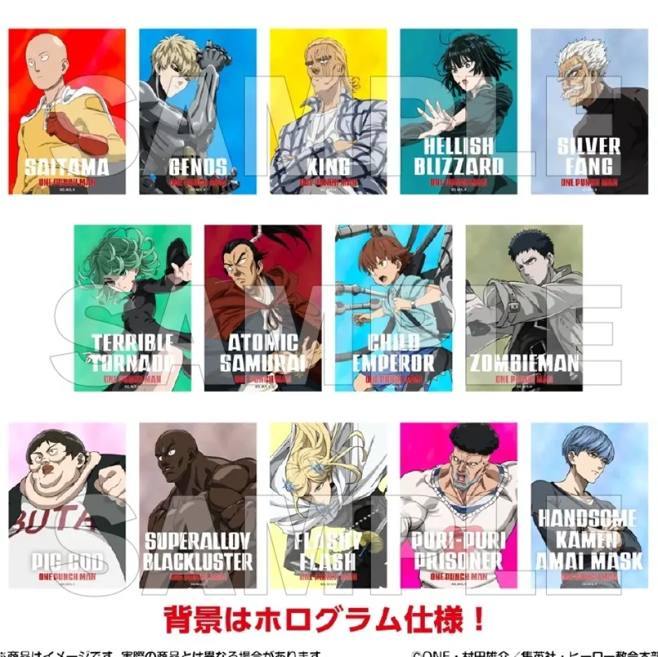 One-Punch Man Hero Visual Holographic Stickers Set (Set of 3) Online