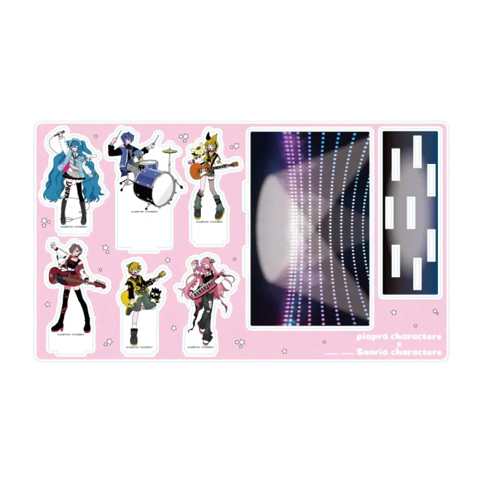 Piapro Characters x Sanrio Characters Premium Acrylic Diorama Plate Group Design Collaboration Illustration Ver. Best