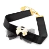 Jewelry & Hair Accessories>Q-pot. Black Ribbon x Bone Choker