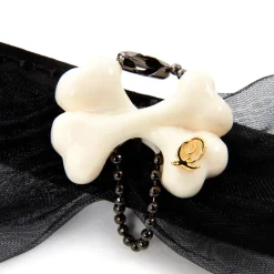 Jewelry & Hair Accessories>Q-pot. Black Ribbon x Bone Choker