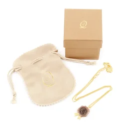 Q-pot. Chocolate Ribbon Seal Necklace Outlet