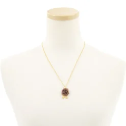 Q-pot. Chocolate Ribbon Seal Necklace Outlet