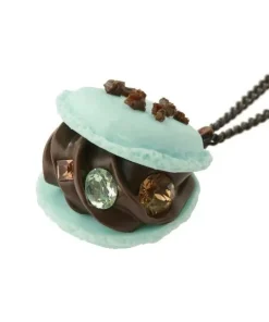 Q-pot. Mint Chocolate Macaron Necklace Discount