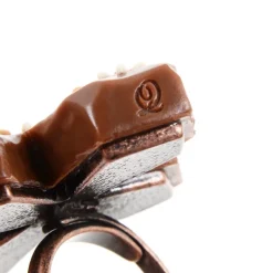 Q-pot. Parlor Cross Chocolat Ring New