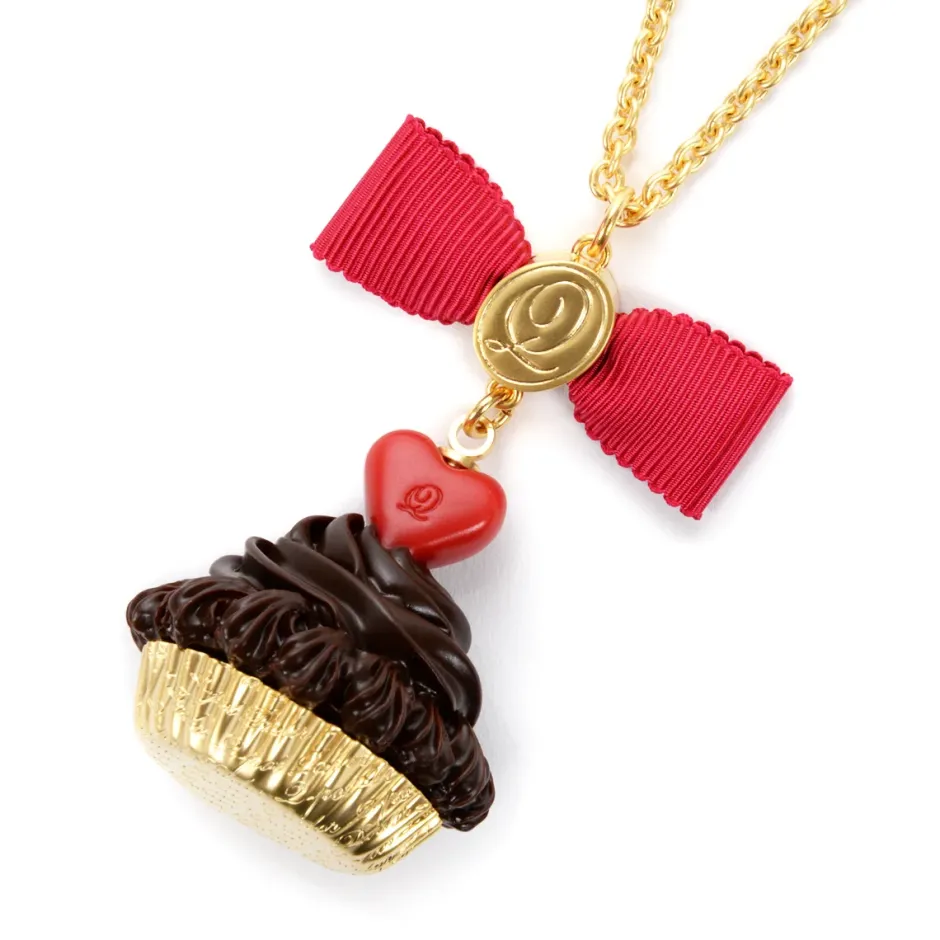 Jewelry & Hair Accessories>Q-pot. Parlor Heart Chocolate Cupcake Necklace