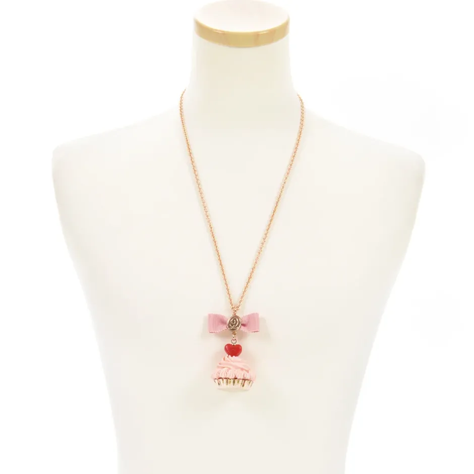 Jewelry & Hair Accessories>Q-pot. Parlor Heart Chocolate Cupcake Necklace