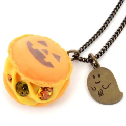 Jewelry & Hair Accessories>Q-pot. Parlor Jack-o’-lantern Macaron Necklace