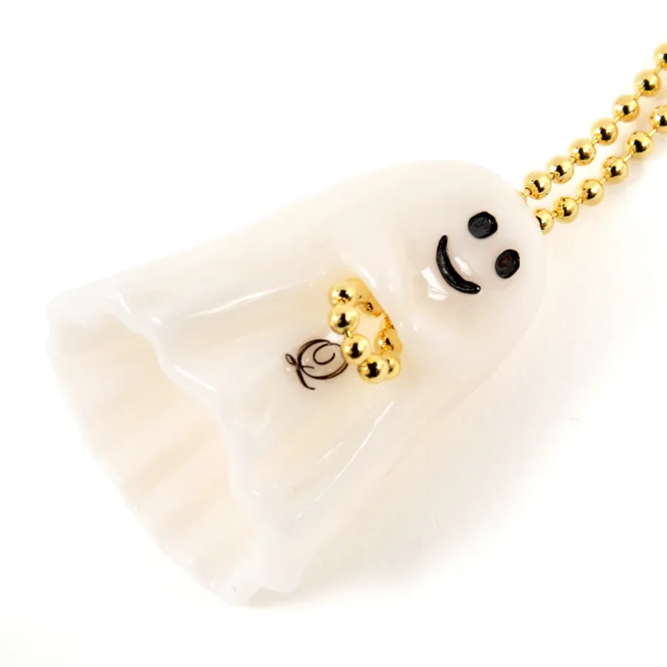Jewelry & Hair Accessories>Q-pot. Petit Ghost Sheets Necklace / Black Bat Charm / Jack-o-lantern Charm Set