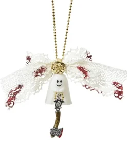 Q-pot. Petit Ghost Sheets Necklace / White Veil Charm / Q Hatchet Charm Set Discount