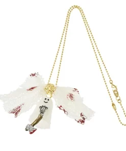 Q-pot. Petit Ghost Sheets Necklace / White Veil Charm / Q Hatchet Charm Set Discount