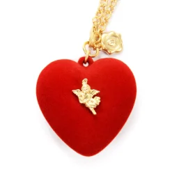 Jewelry & Hair Accessories>Q-pot. x Q-pid. Melty Heart Red Necklace