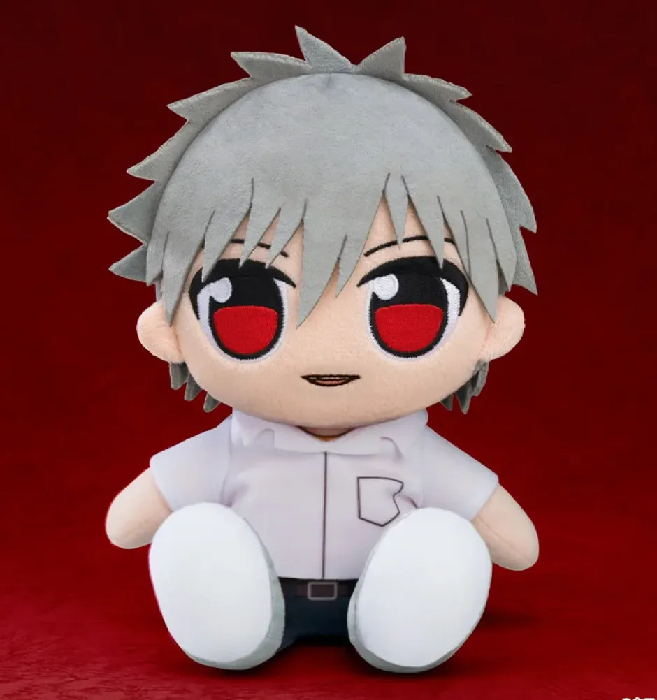 Rebuild of Evangelion Kuripan Plushie Rei Ayanami: Long (Long Hair: White Plugsuit) / Asuka Shikinami Langley (Jersey & Casquette Cap) / Kaworu Nagisa: School Uniform Ver. Best