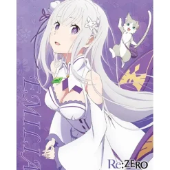 Blankets>Re:Zero -Starting Life in Another World- Emilia Sublimation Throw Blanket