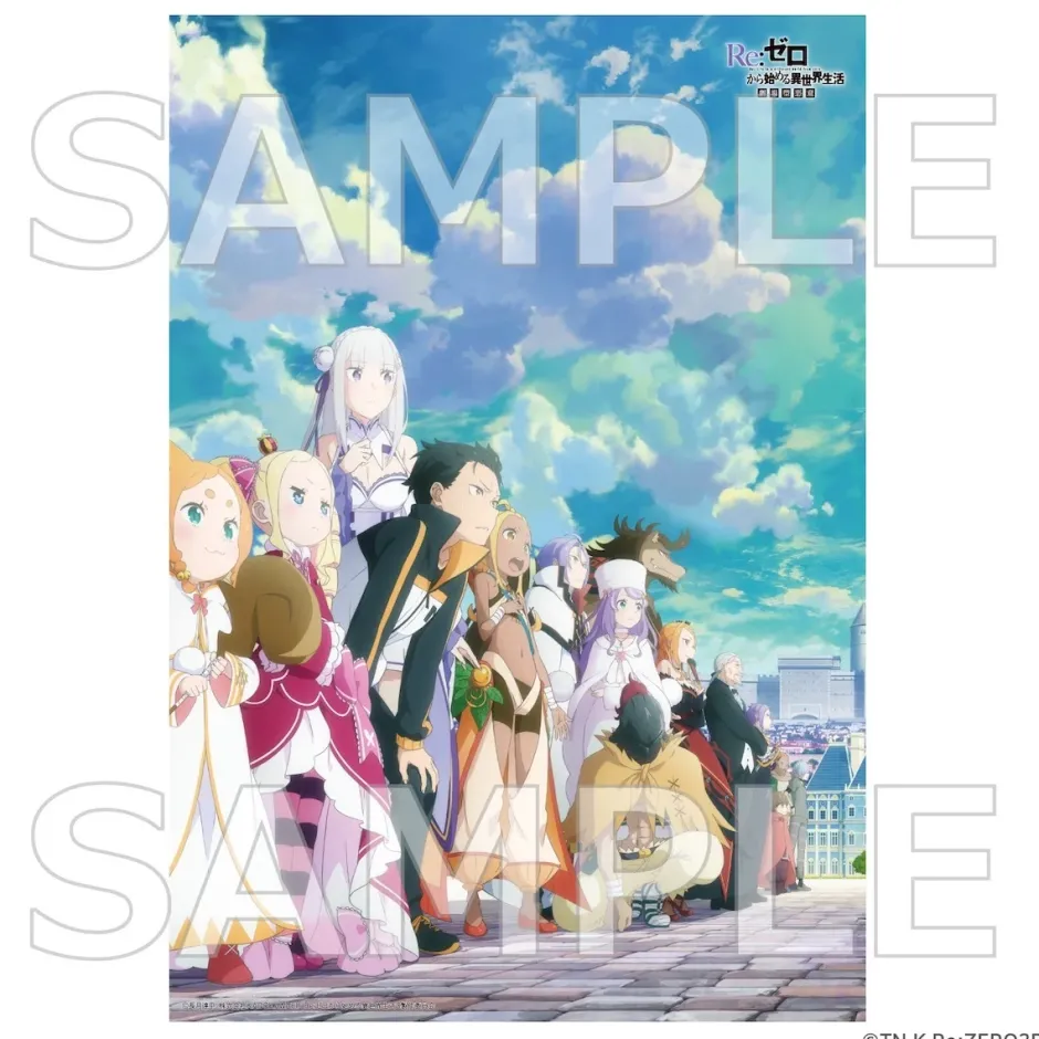 Re:Zero -Starting Life in Another World- Half A3-Sized Clear Poster Theatrical Malice Ver. Clearance