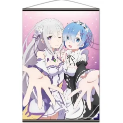 Tapestries>Re:Zero -Starting Life in Another World- B2 Tapestry Emilia & Rem Ver. 1