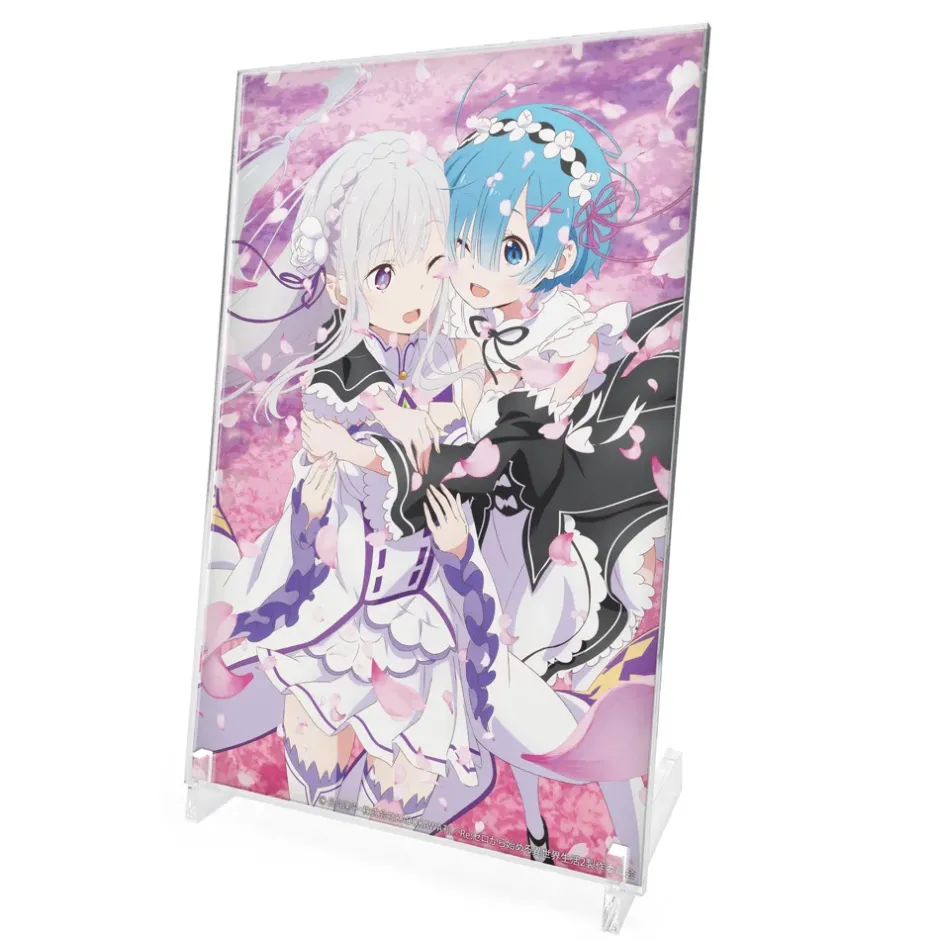 Acrylic Art Boards>Re:Zero -Starting Life In Another World- Emilia & Rem Acrylic Art Stand