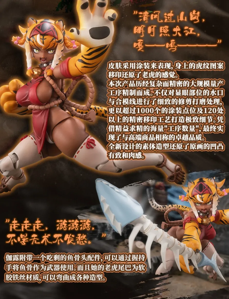 Bishoujo Figures|Scale Figures>RPG-04 Tiger Girl Garu 1/12 Scale Action Figure