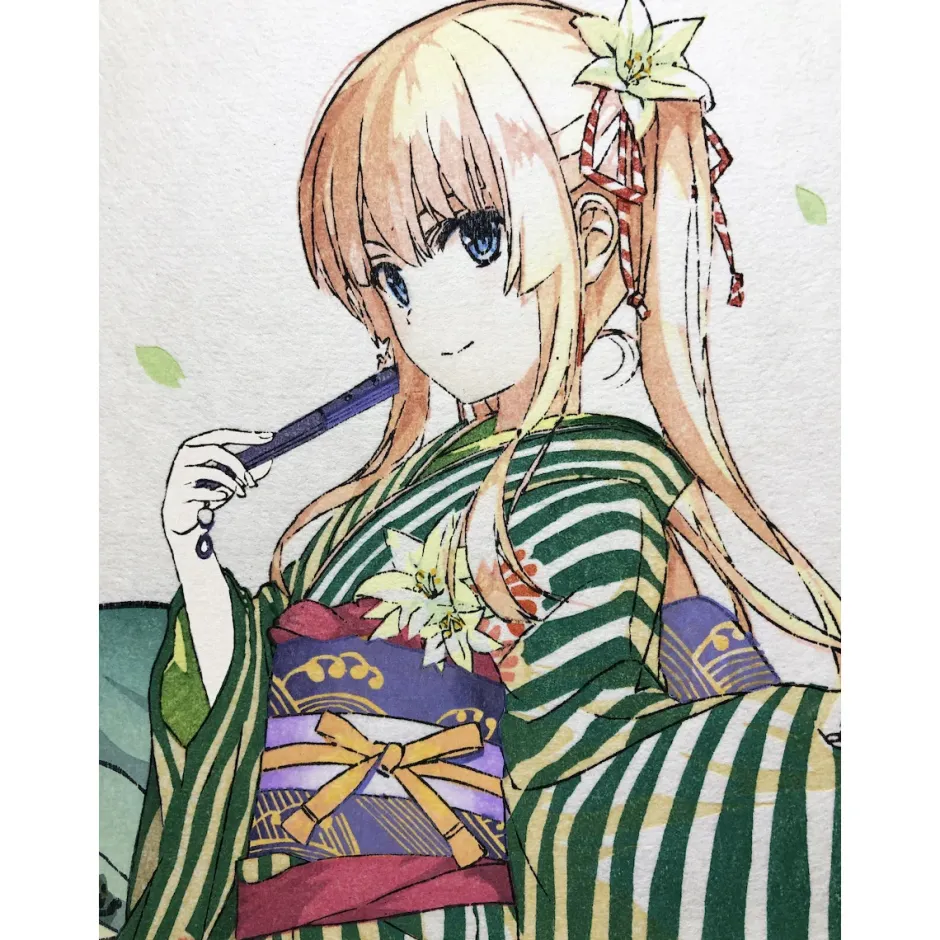 Fine Art>Saekano: How to Raise a Boring Girlfriend - The Most Beautiful Heroines: Eriri Spencer Sawamura Ukiyo-e Woodblock Print